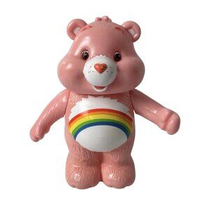 VTG Care Bears Cheer Bear Collectible PVC Plastic Pink Shampoo Bottle TCFC